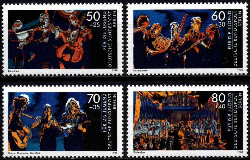 Vokietija, Vakarų Berlynas, pilna serija, MiNr 807-810 MNH**