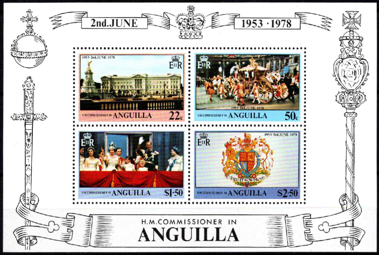 Angilija, blokas Nr. 21, MiNr 313-316 MNH**
