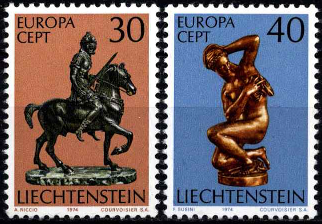 Lichtenšteinas, pilna serija, MiNr 600-601 MNH**