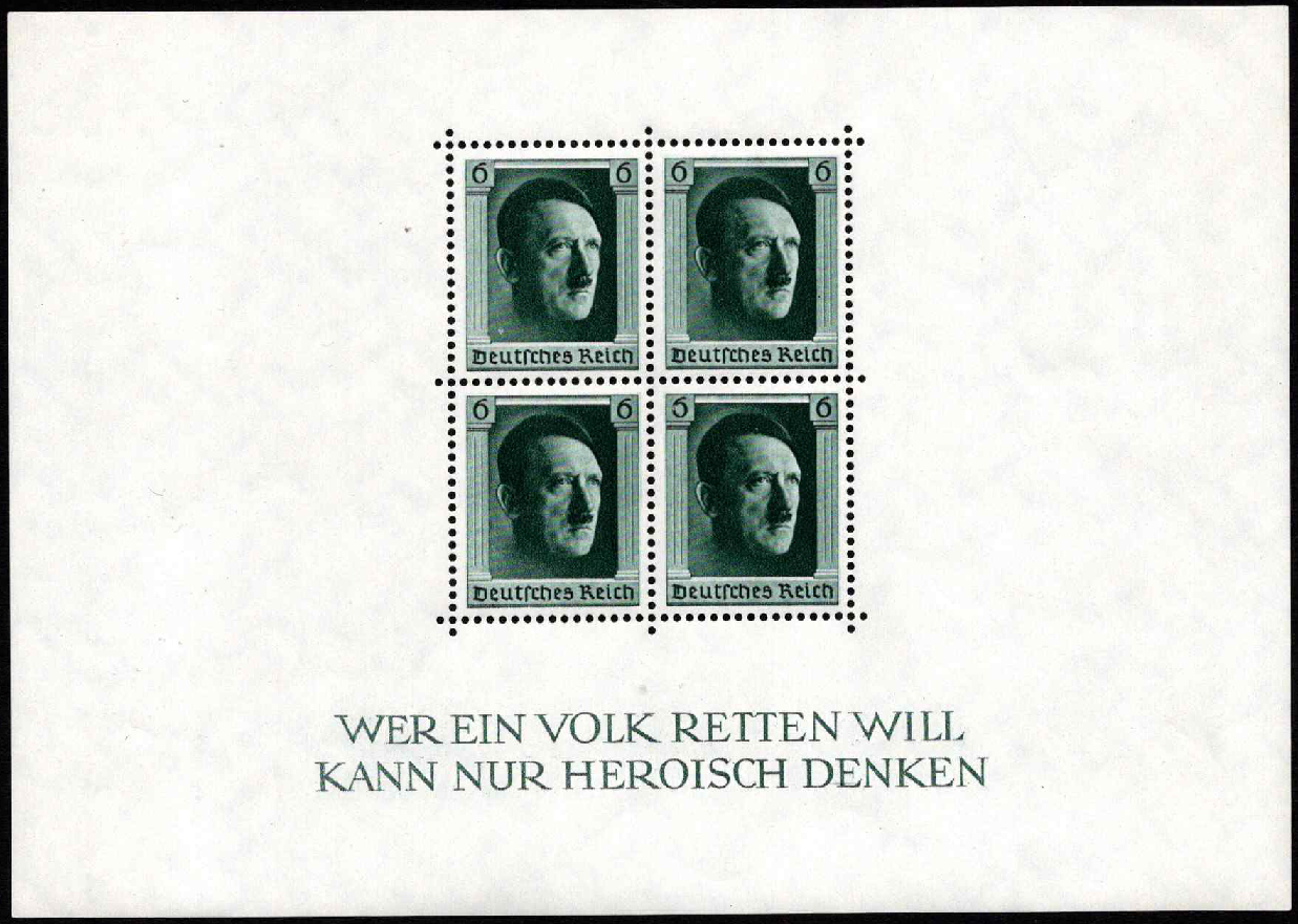 Vokietijos Reichas, blokas Nr. 7, MiNr 646 MLH*