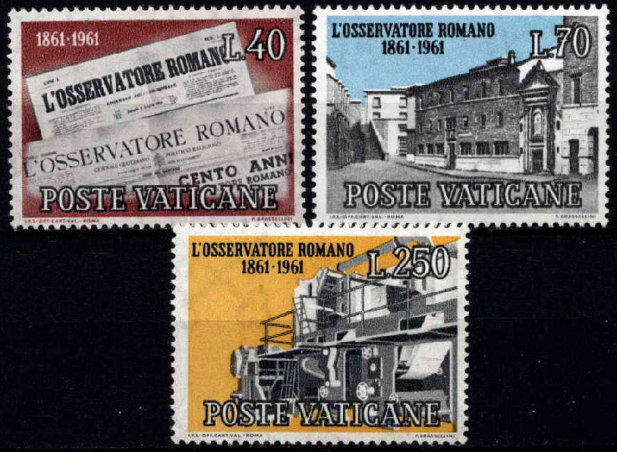 Vatikanas, pilna serija, MiNr 375-377 MNH**