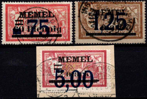 Klaipėda (Memel), pilna serija, MiNr 49-51 Used (O)