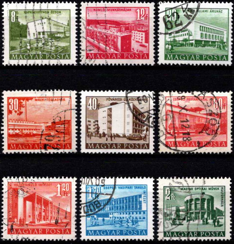 Vengrija, pilna serija, MiNr 1306-1314 Used (O)
