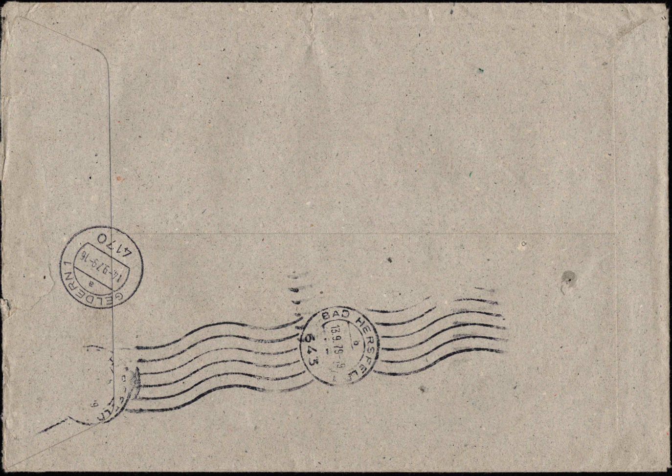 Vokietijos Demokratinė Respublika (VDR), vokas su MiNr 2403-2404, 2445-2450 ir 2452-2453 Used (O)