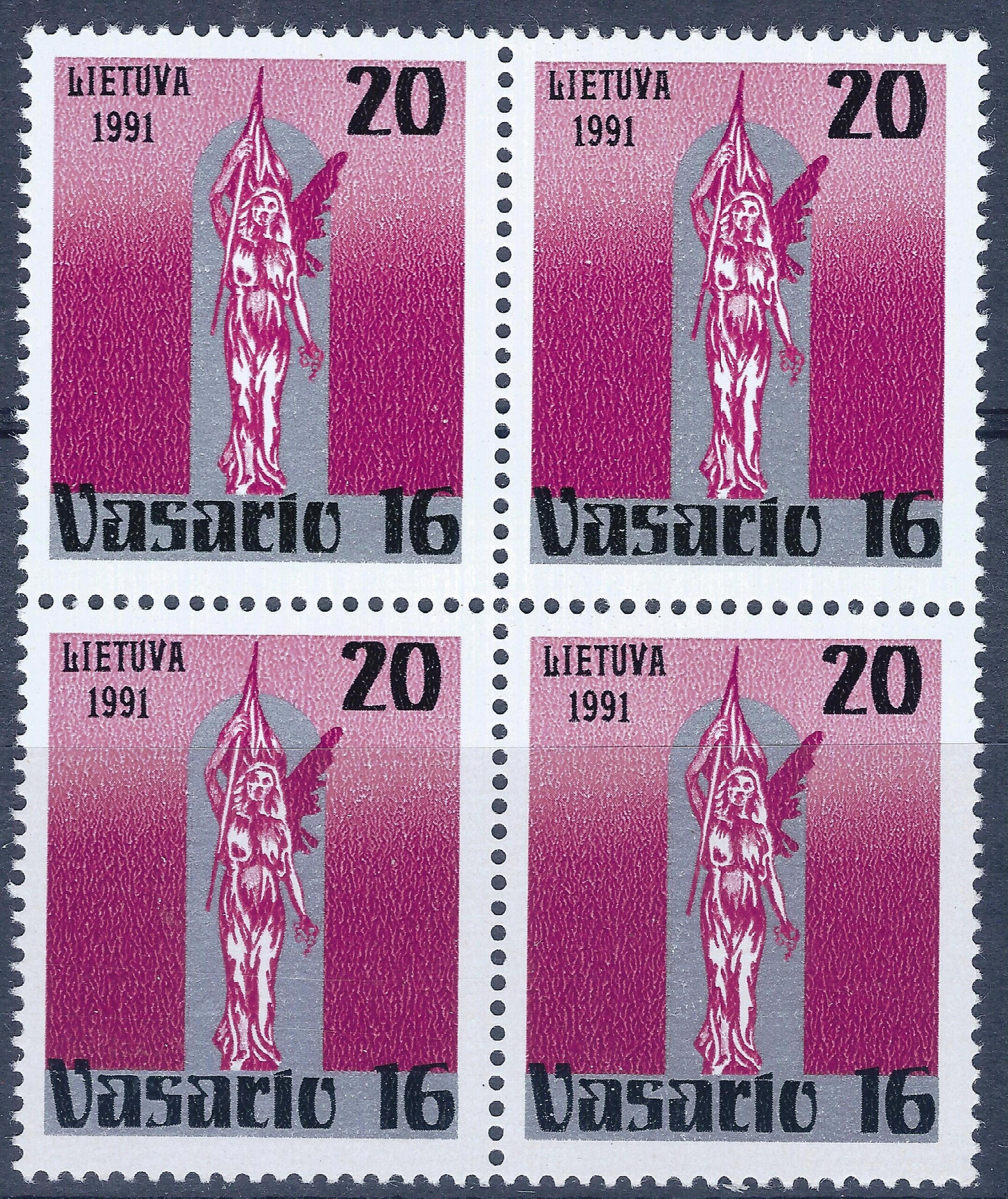 Lietuva, kvartblokis MiNr 470 MNH** 2Bx1