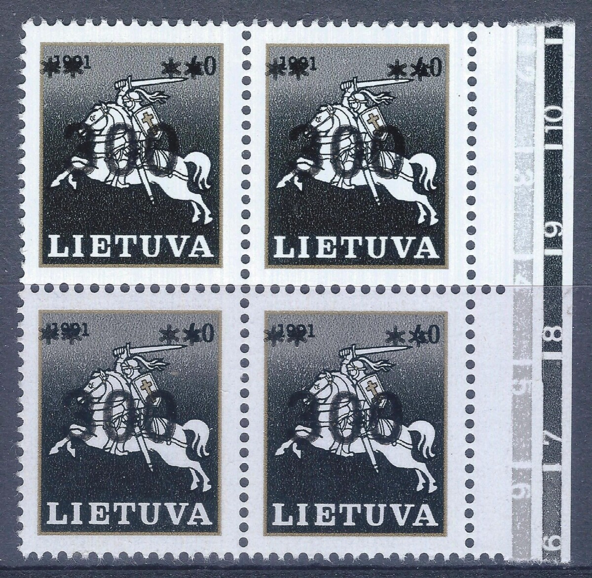 Lietuva, kvartblokis MiNr 514 I MNH** Bx1