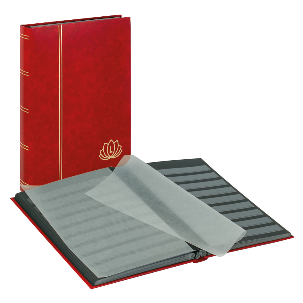 LINDNER Lotos, raudonas, 32 puslapių albumas pašto ženklams 5702-R LINDNER Lotos, raudonas, 32 puslapių albumas pašto ženklams 5702-R