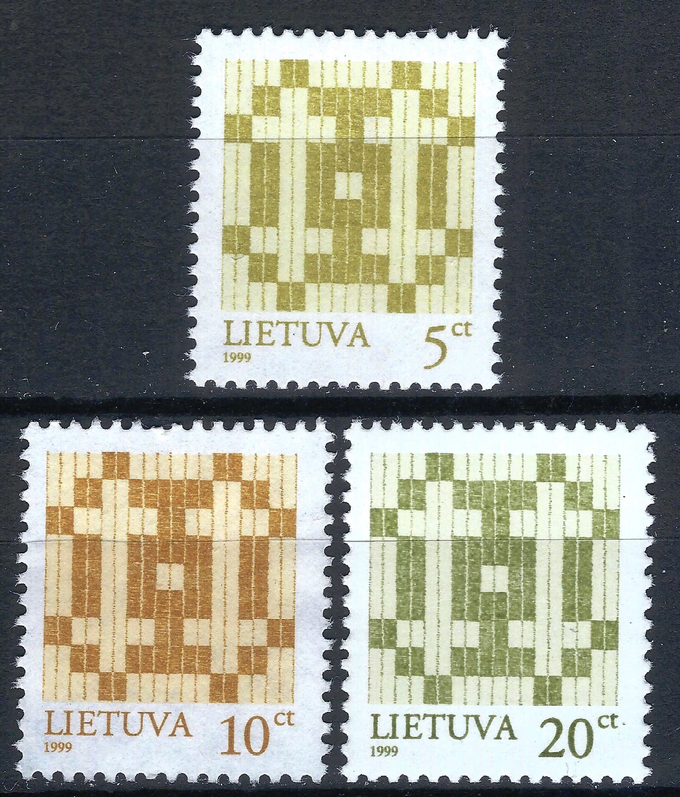 Lietuva, pilna serija MiNr 682II - 684II MNH**/MNG(*) 2Vx1