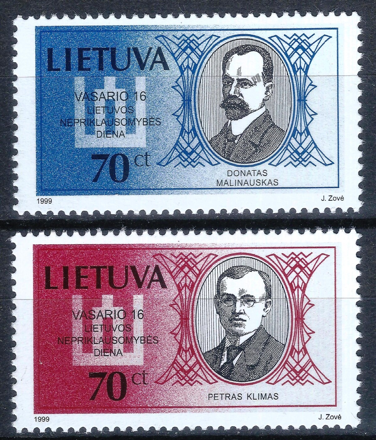 Lietuva, pilna serija MiNr 687-688 MNH** V