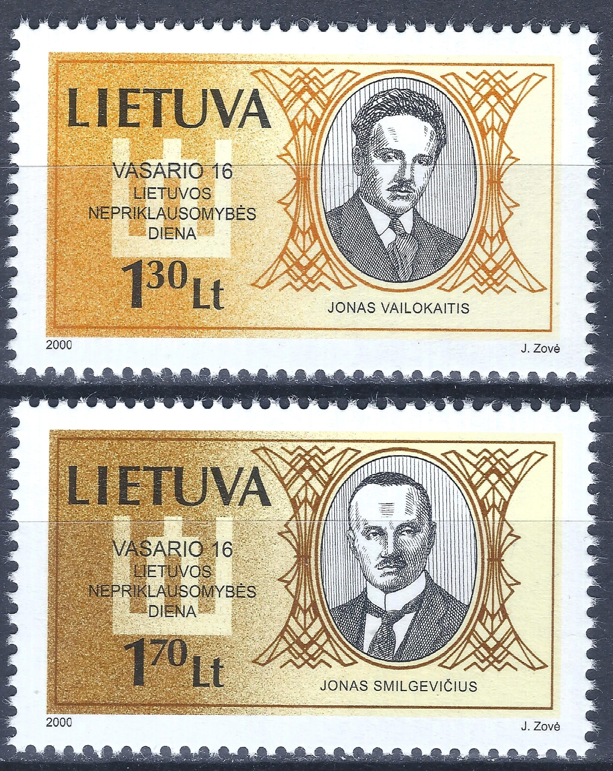 Lietuva, pilna serija MiNr 722-723 MNH** 
