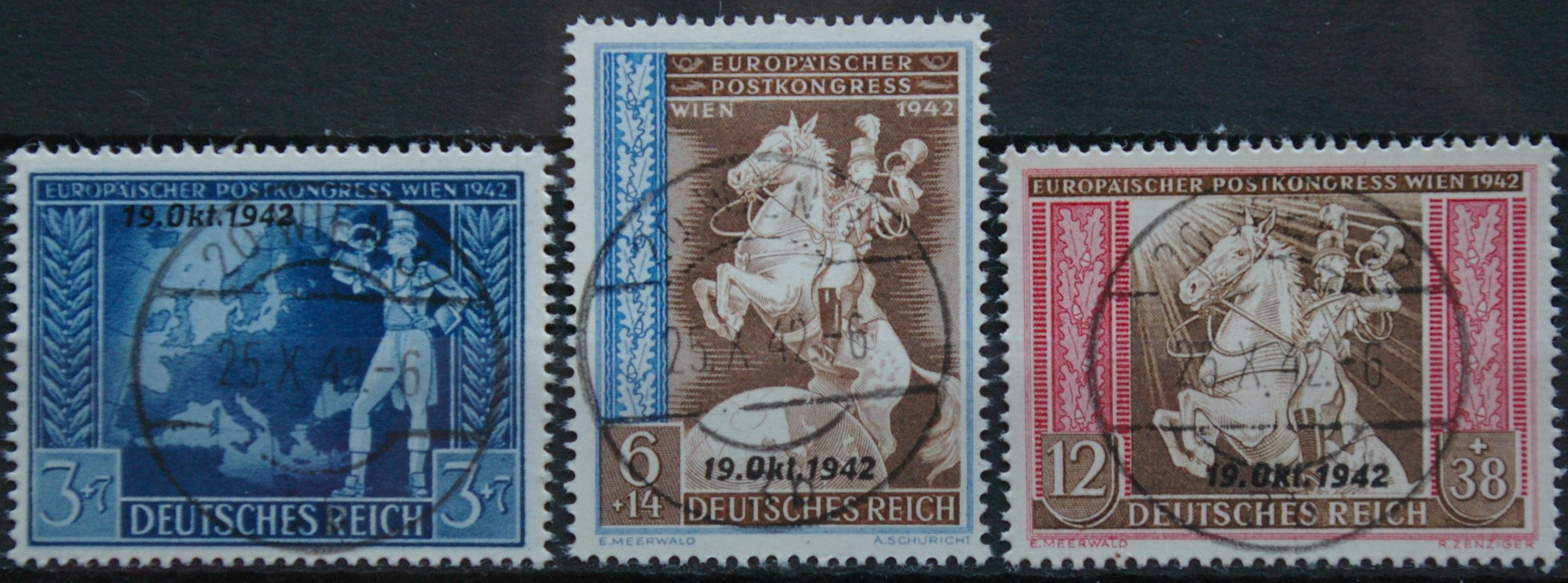 Vokietijos Reichas, pilna serija, MiNr 823-825 Used(O)