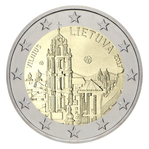 Lietuva, proginiai 2 eurai Vilnius, 2017m UNC