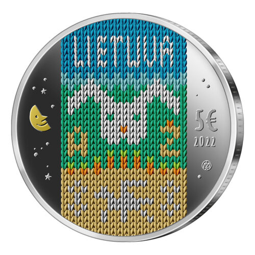 Lietuva, 5 eurai Zuikis Puikis moneta 2022m PROOF