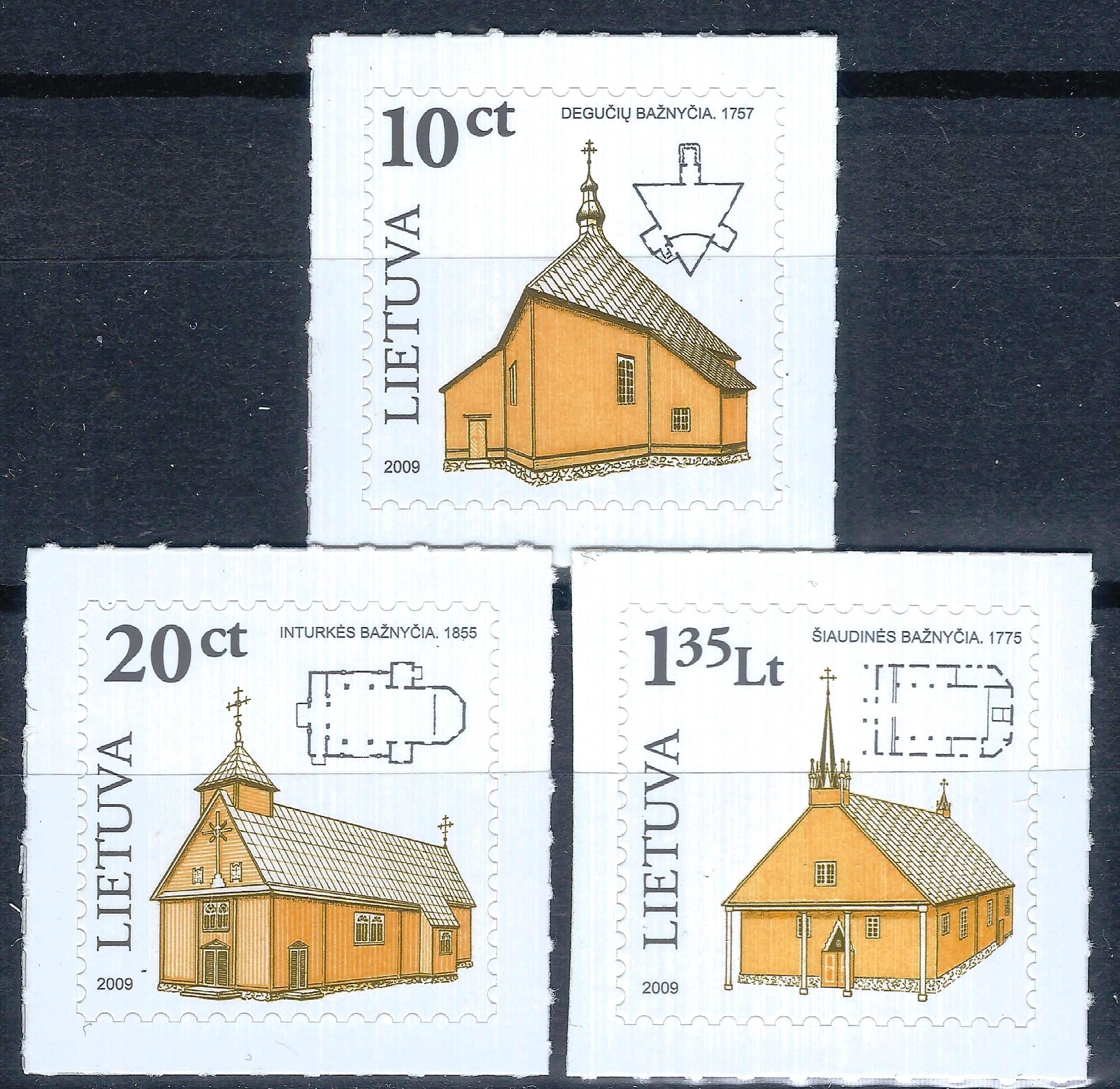 Lietuva, pilna serija MiNr 955-956, 958 II MNH** V