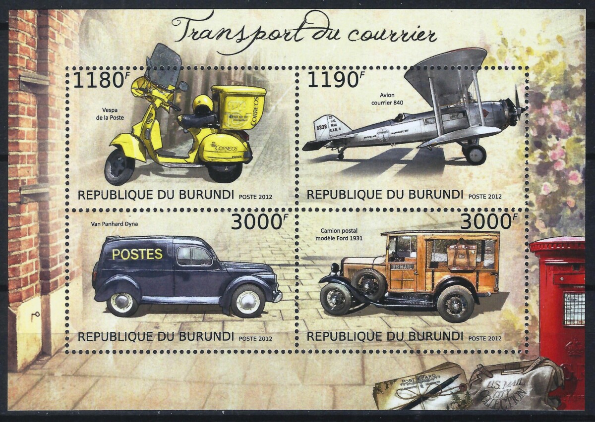 Burundis, pilna serija mažajame lapelyje MiNr 2913-2916 MNH** V