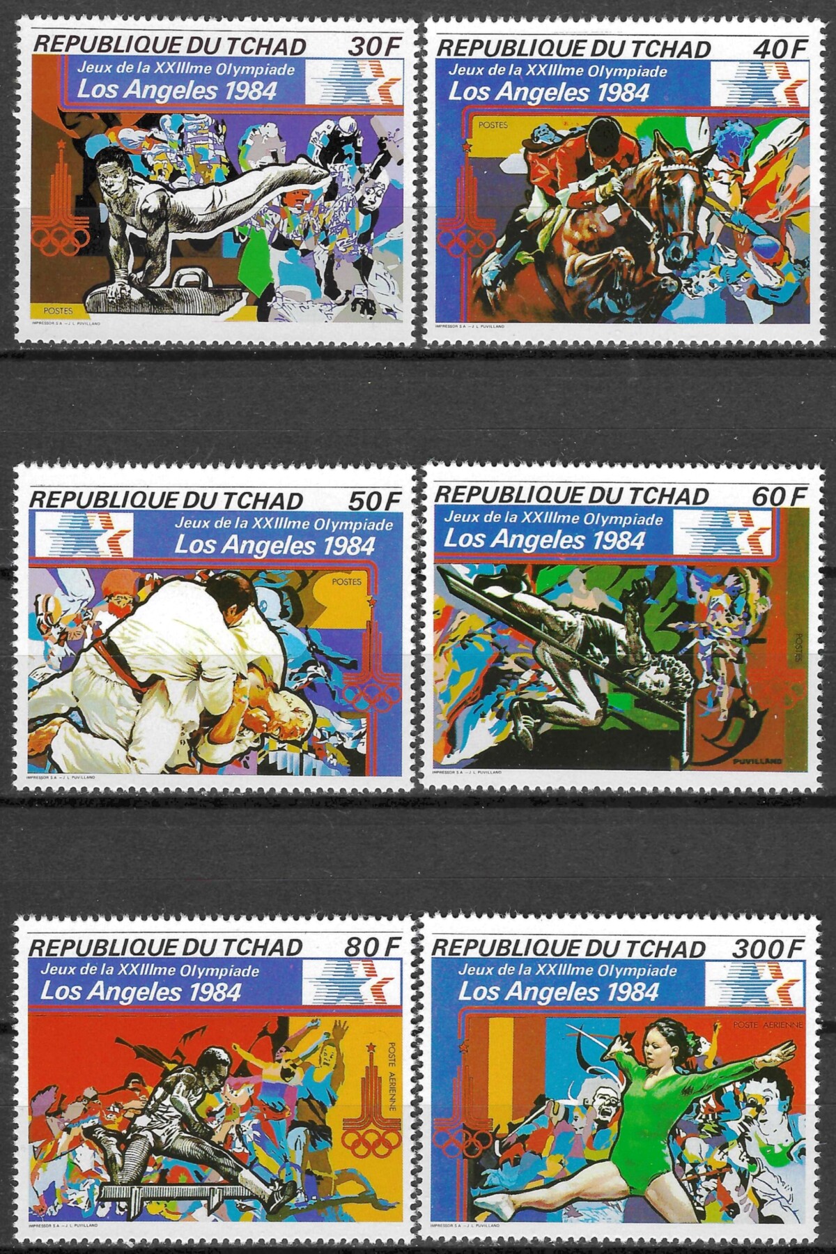 Čadas, pilna serija MiNr 917-922 MNH** V