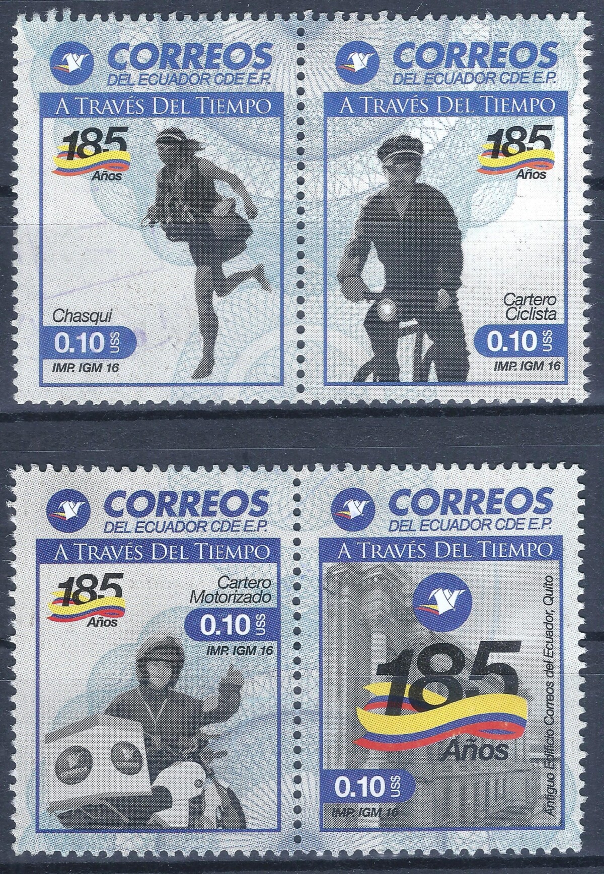 Ekvadoras, pilna serija MiNr 3742-3745 Used(O) V