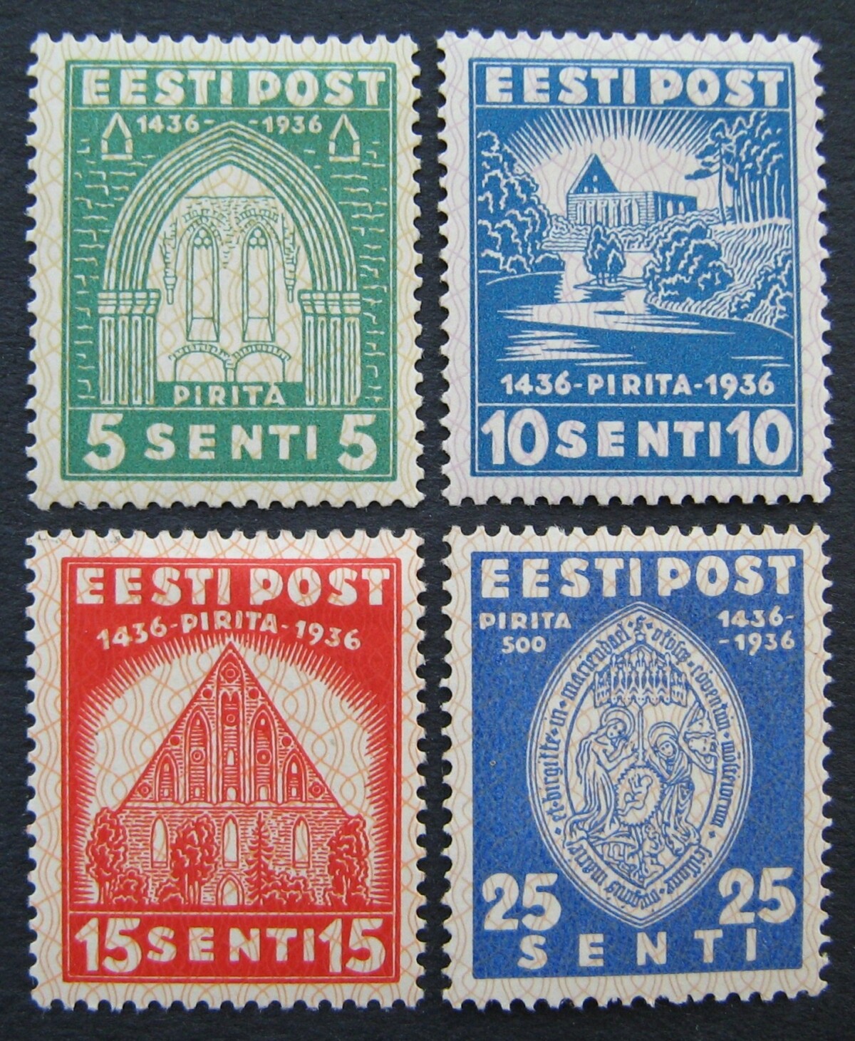 Estija, pilna serija, MiNr 120-123 MH* 2Vx1