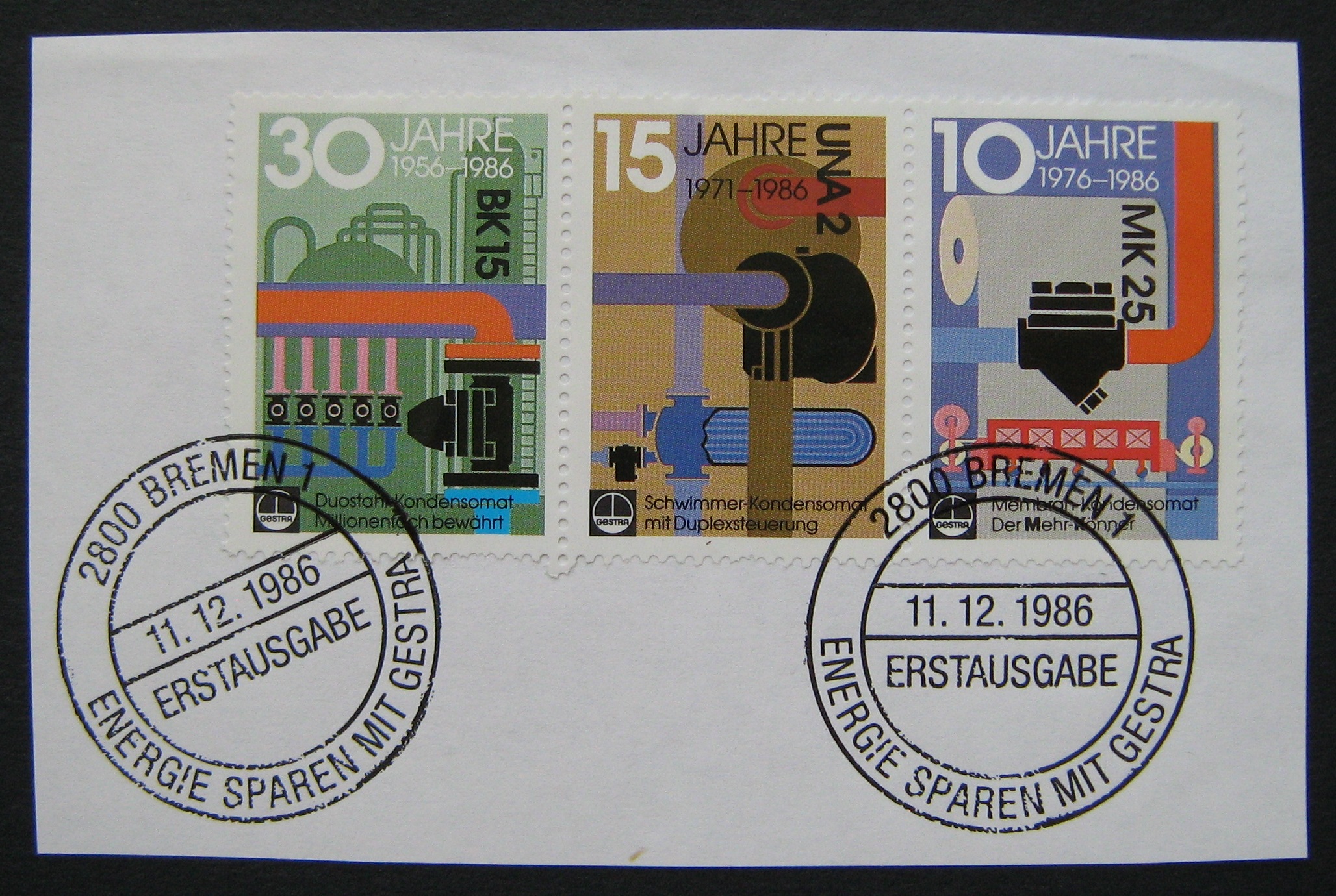 Vokietija, GESTRA kompanijos reklaminiai pašto ženklai