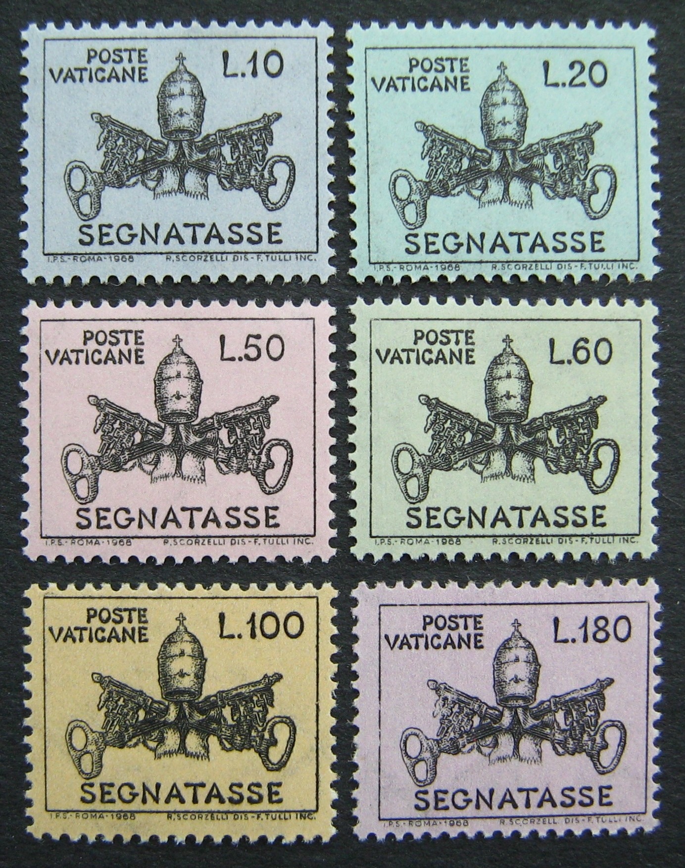 Vatikanas, pilna serija, MiNr 19-24 MNH**