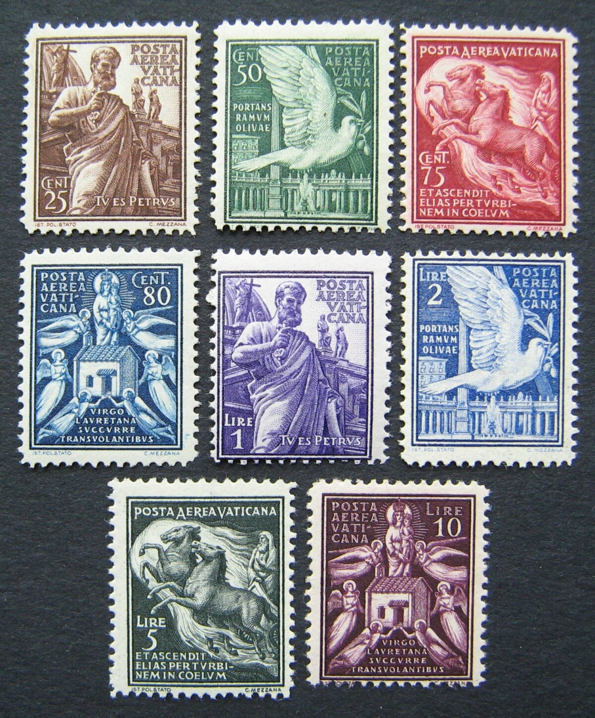 Vatikanas, pilna oro pašto serija, MiNr 59-66 MNH**
