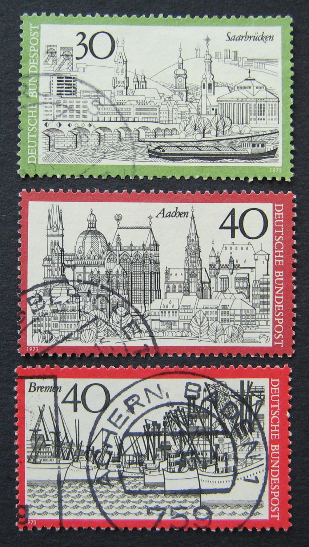 Vokietija, pilna serija, MiNr 787-789 Used (O)