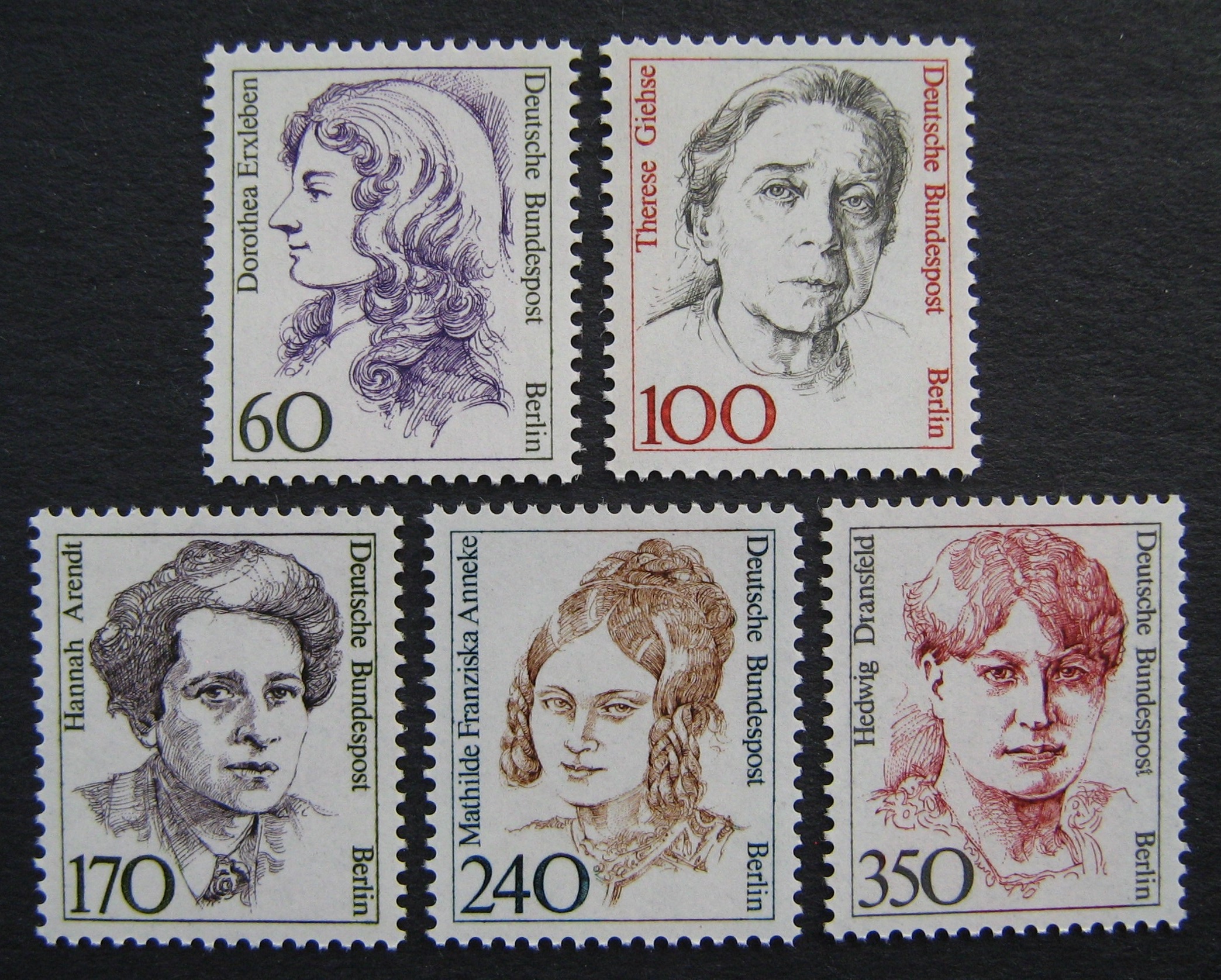 Vokietija, Vakarų Berlynas, pilna serija, MiNr 824-828 MNH**