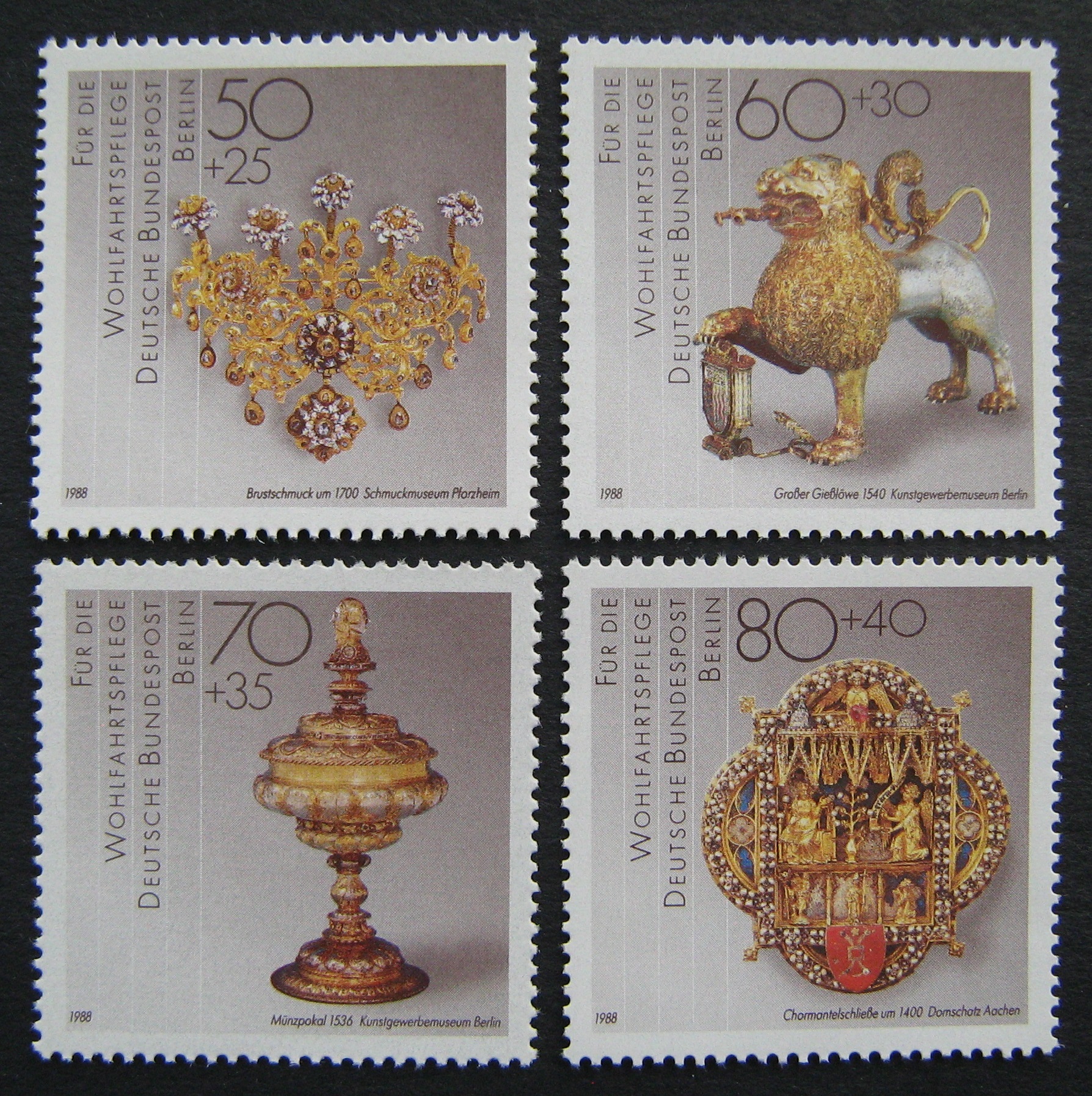 Vokietija, Vakarų Berlynas, pilna serija, MiNr 818-821 MNH**