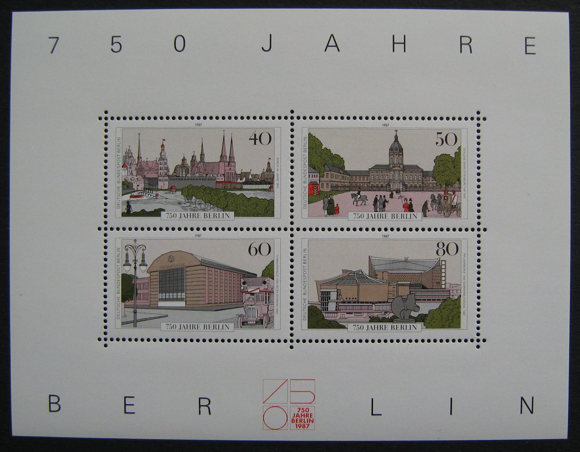 Vokietija, Vakarų Berlynas, blokas Nr. 8, MiNr 772-775 MNH**