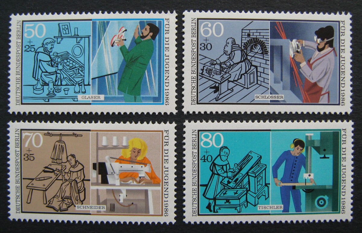 Vokietija, Vakarų Berlynas, pilna serija, MiNr 754-757 MNH**