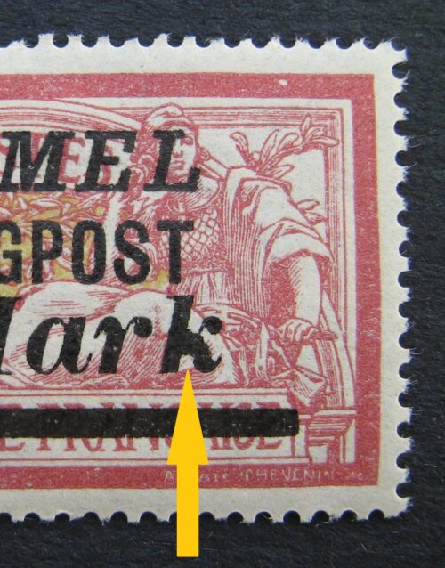 Klaipėda (Memel), oro paštas, abartas MiNr 105 MLH*