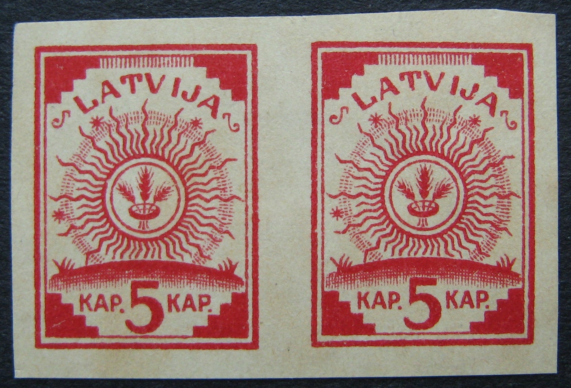 Latvija, horizontali porelė MiNr 1I MNH **