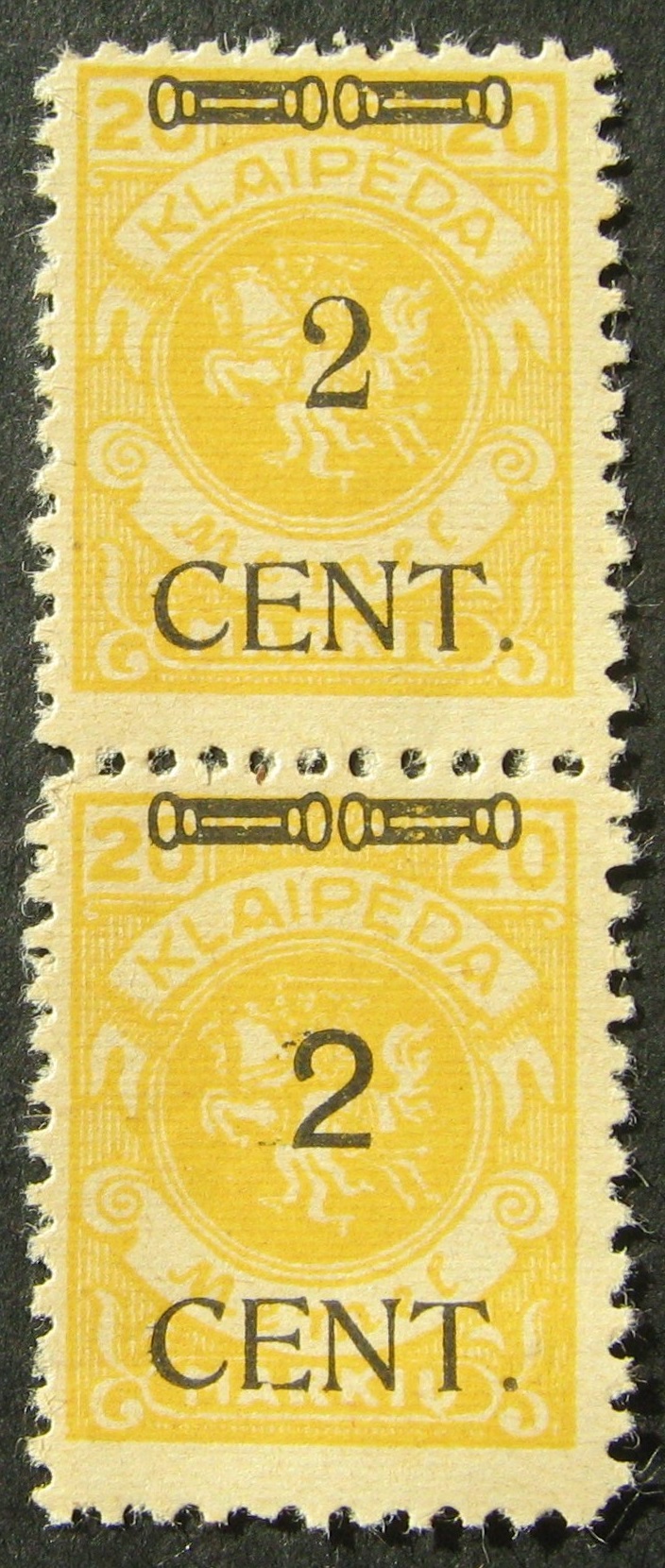 Klaipėda (Memel), vertikali pora, MiNr 176III+176IV MNH**