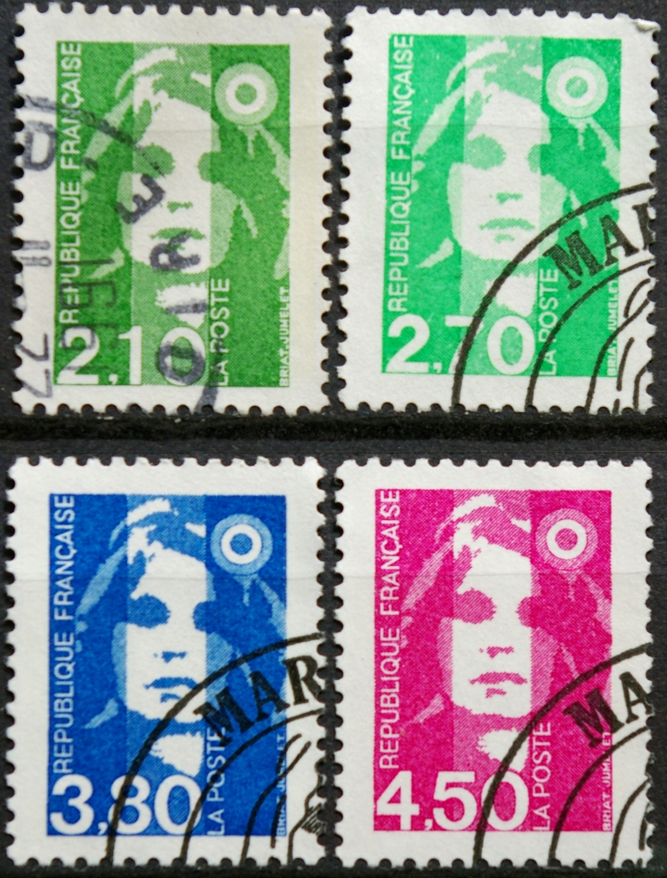 Prancūzija ScNr 2184, 2335, 2337, 2339 Used(O)