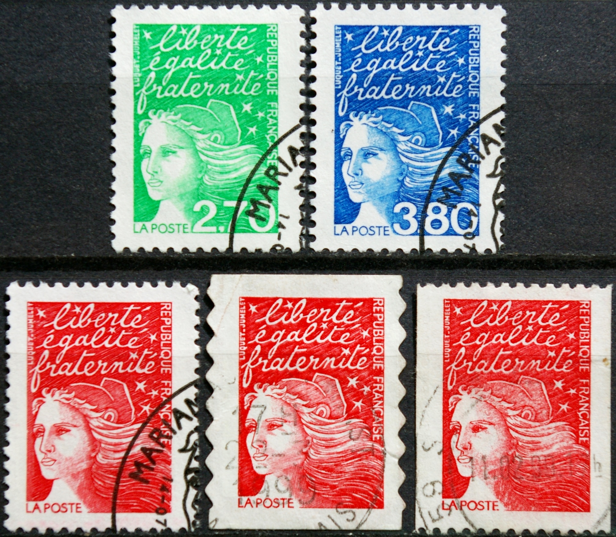 Prancūzija ScNr 2594-1595, 1597, 2604-2605 Used(O)