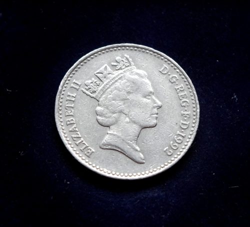 Didžioji Britanija, 10 pensų 1992m