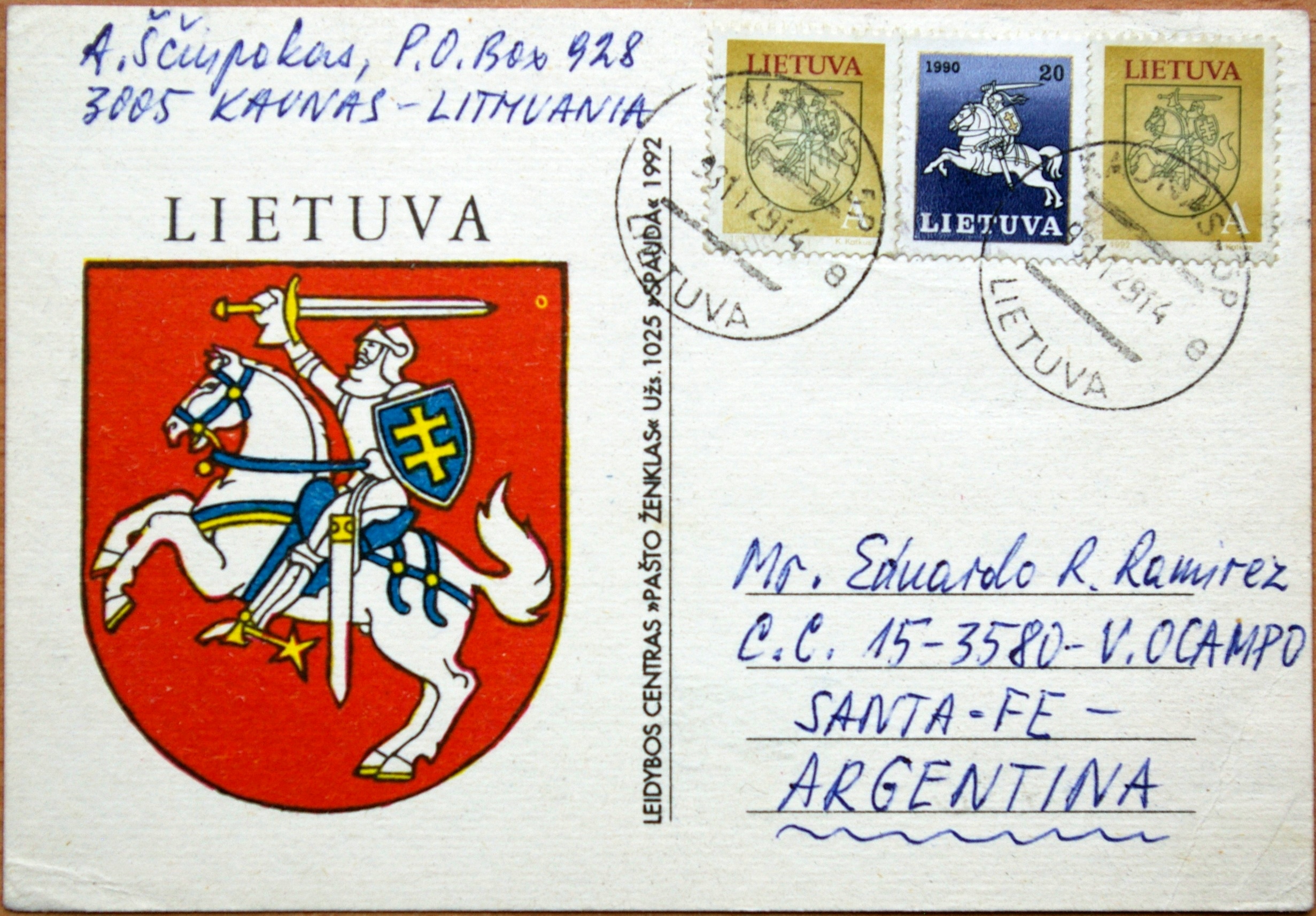 Lietuva 1992m atvirlaiškis