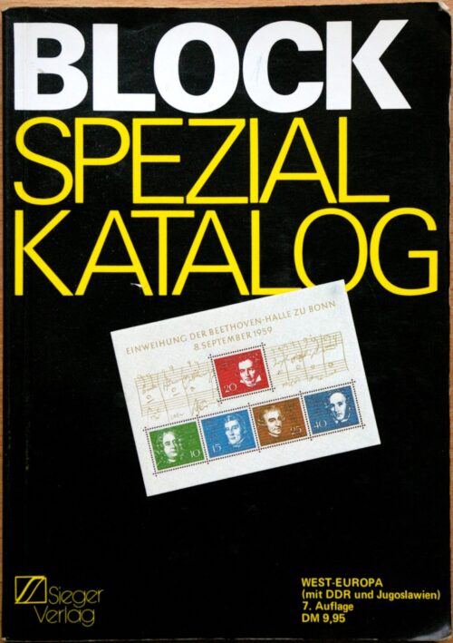 Sieger 1983m specializuotas Europos šalių pašto blokų katalogas G