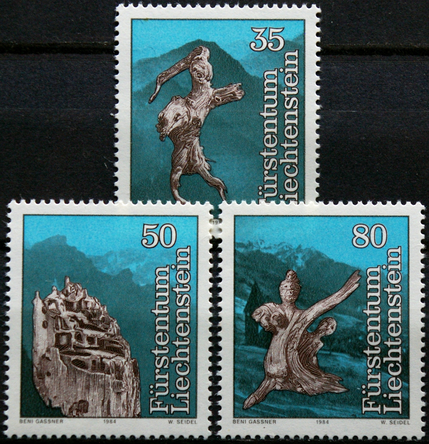 Lichtenšteinas, pilna serija, MiNr 843-845 MNH**