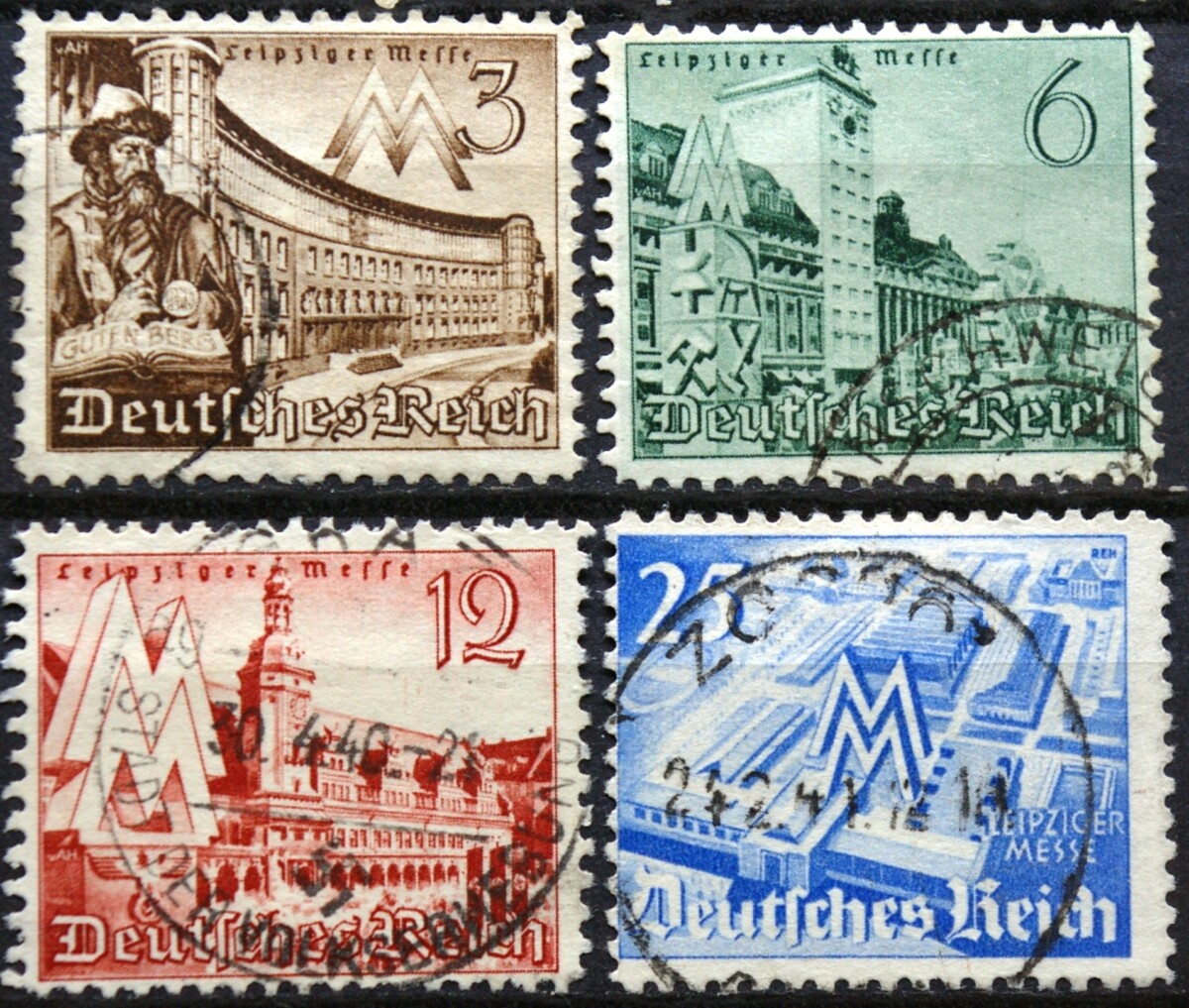 Vokietijos Reichas, pilna serija MiNr 739-742 Used (O)