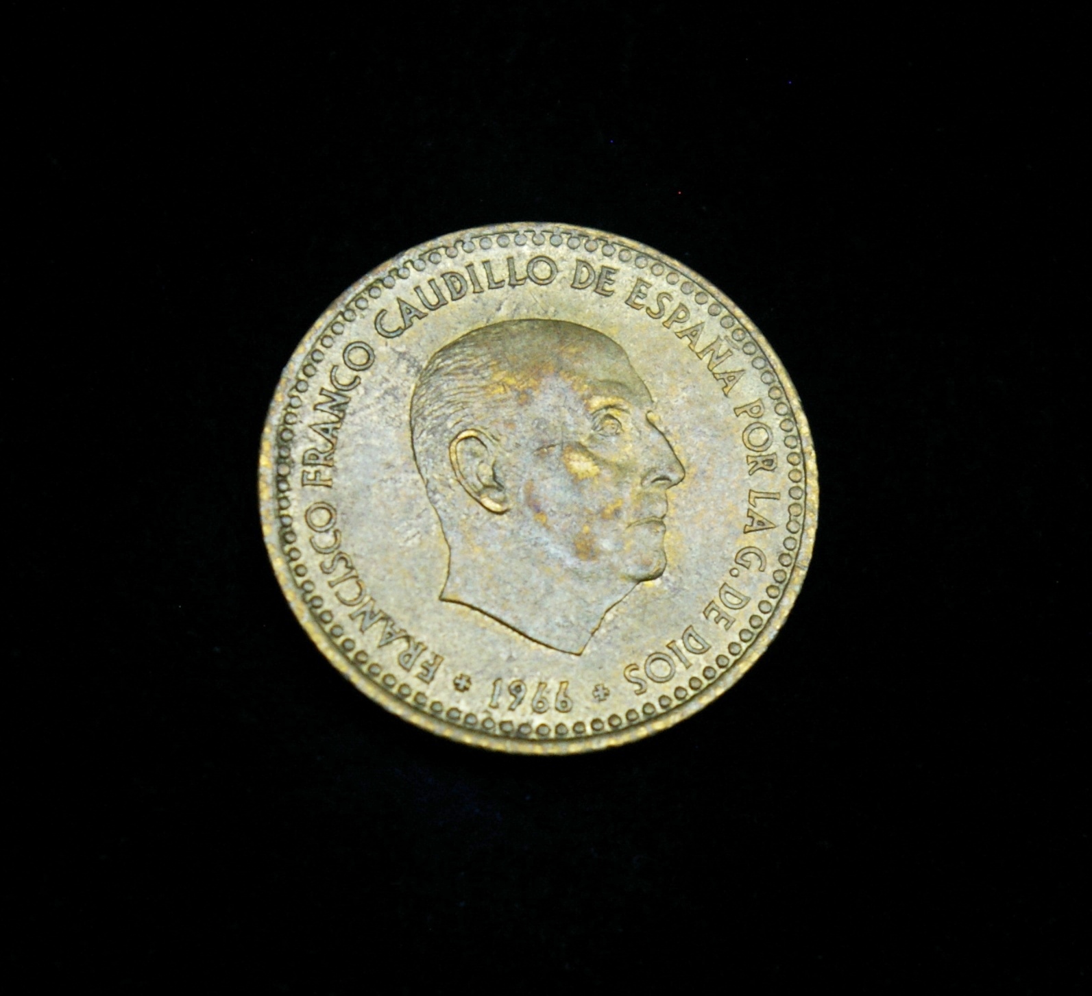 Ispanija, 1 peseta, 1966m *74