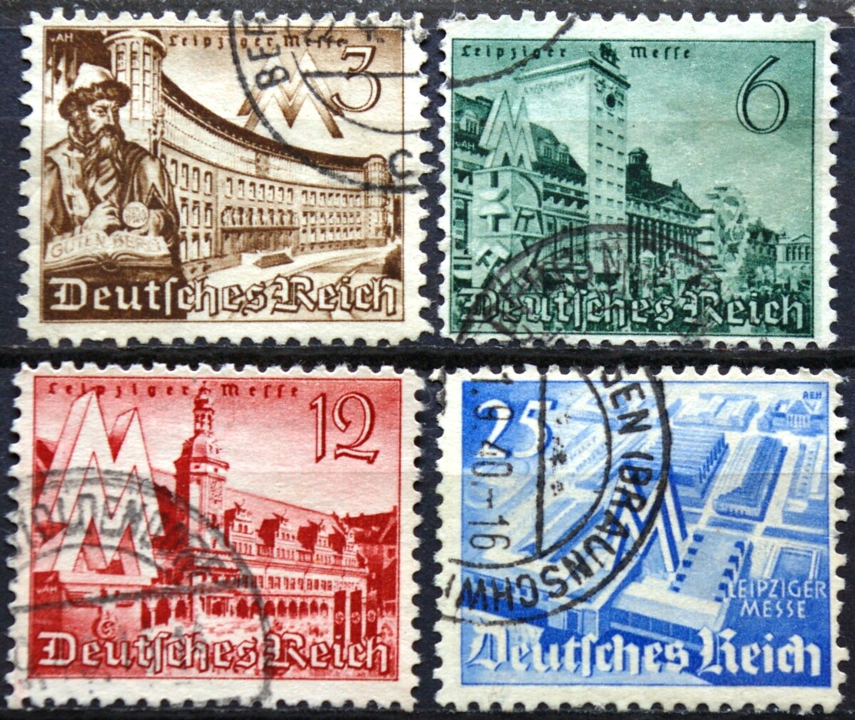 Vokietijos Reichas, pilna serija MiNr 739-742 Used (O)
