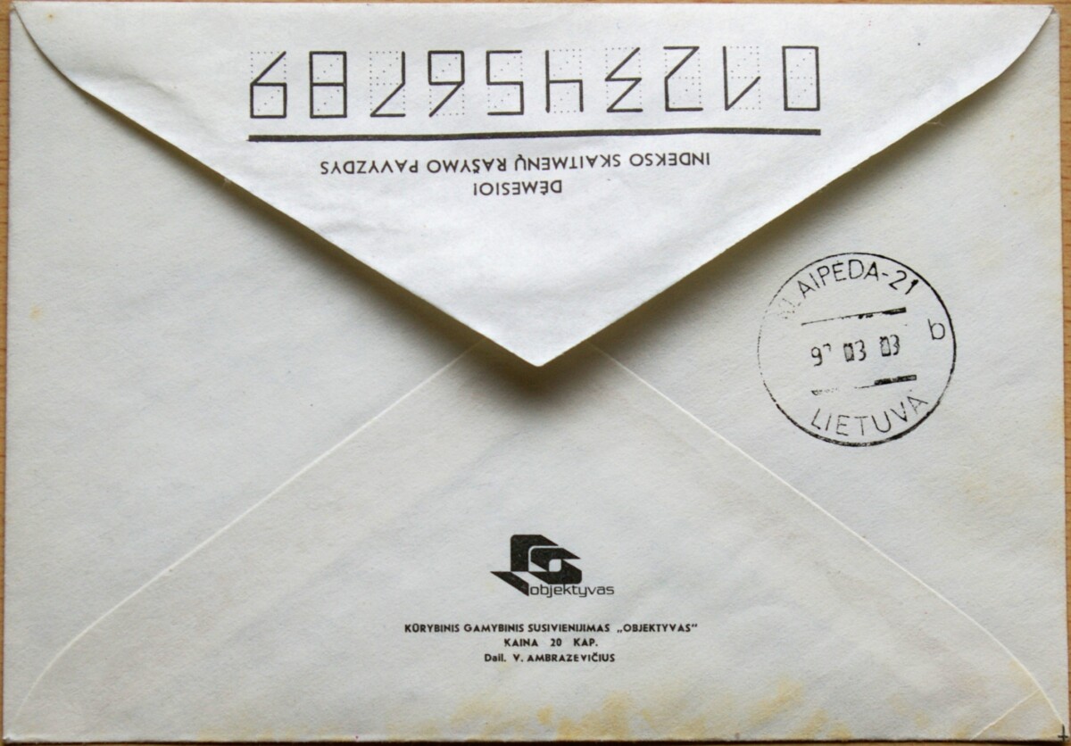 Lietuva, 1993m pirmos dienos vokas su MiNr 519 G