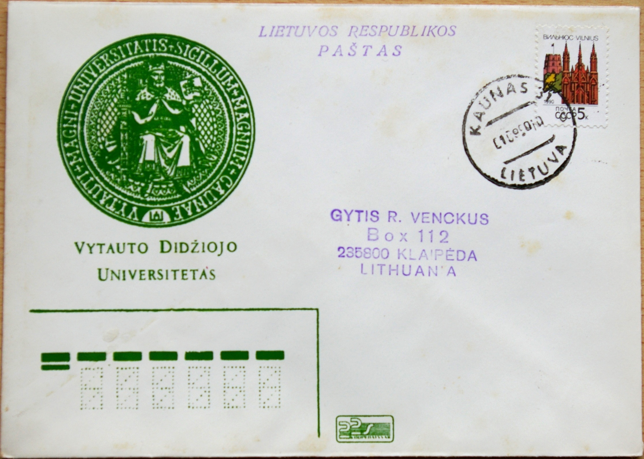 Lietuva, 1990m vokas G