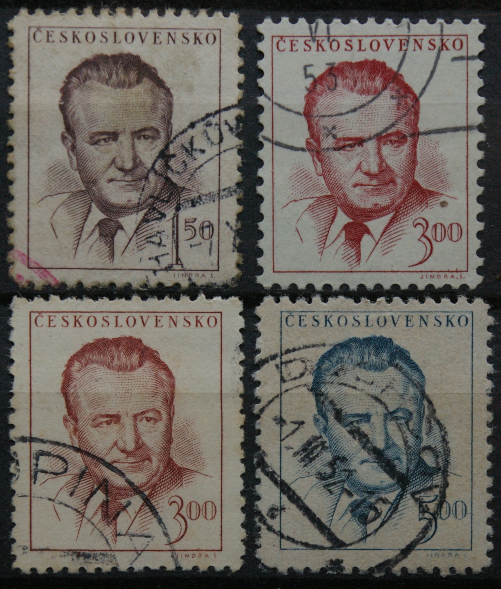 Čekoslovakija, pilna serija MiNr 552-555 Used (O)