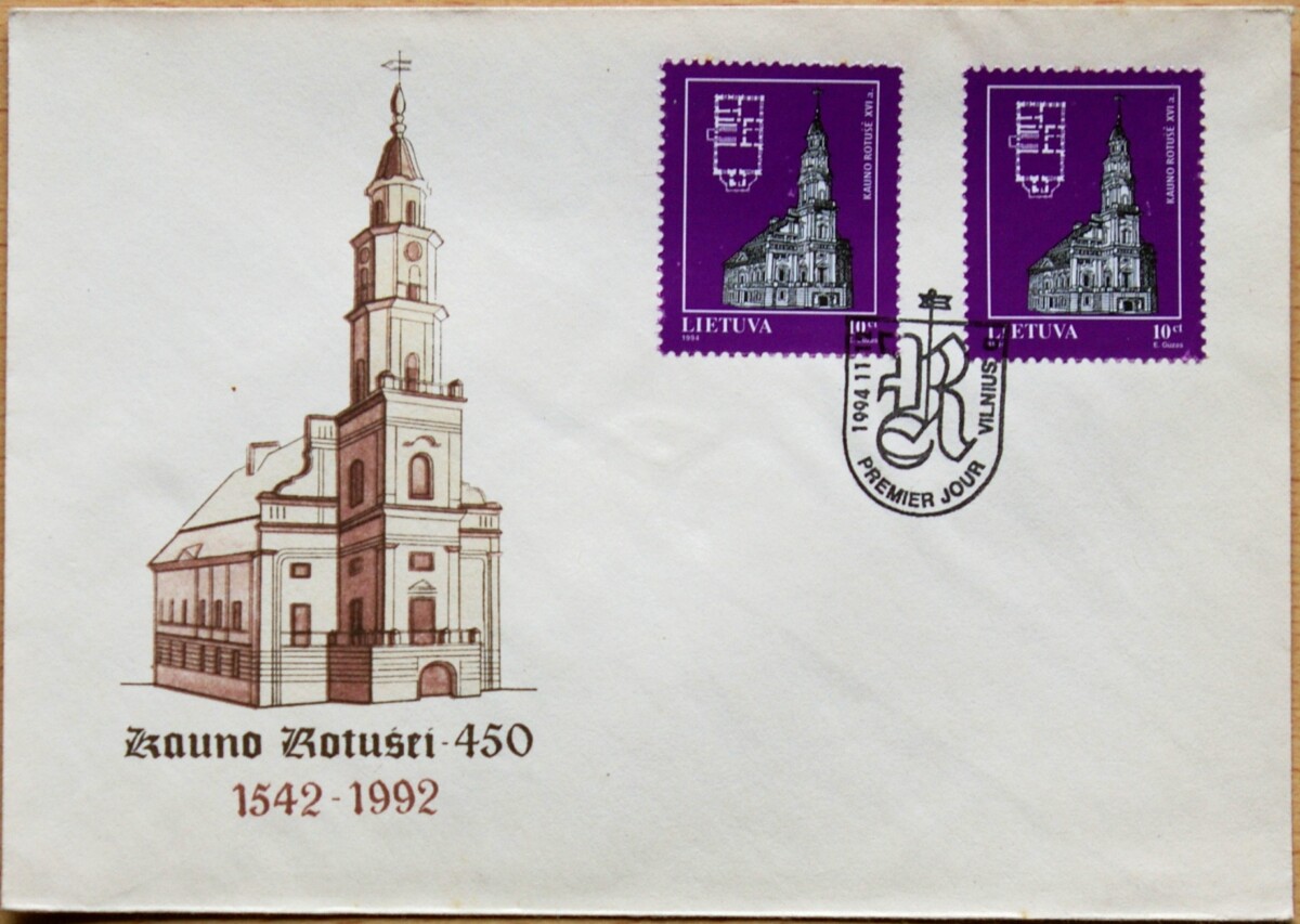Lietuva, 1994m pirmos dienos vokas su MiNr 568 G