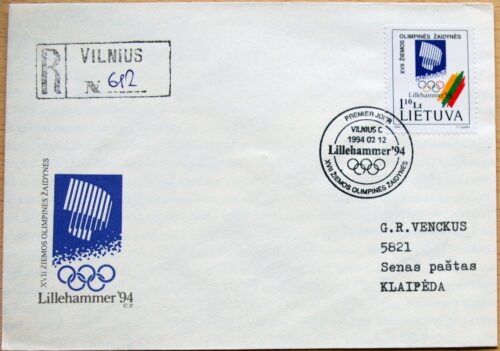 Lietuva, 1994m pirmos dienos vokas su MiNr 547 G