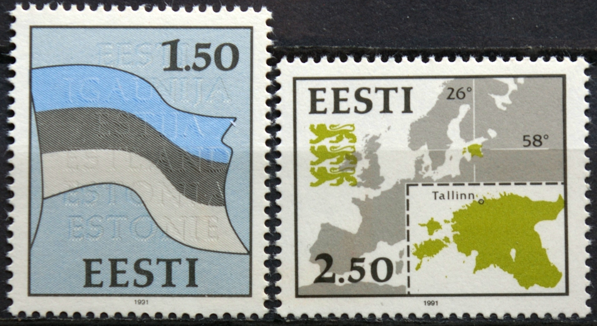 Estija pilna serija MiNr 174-175 MNH**
