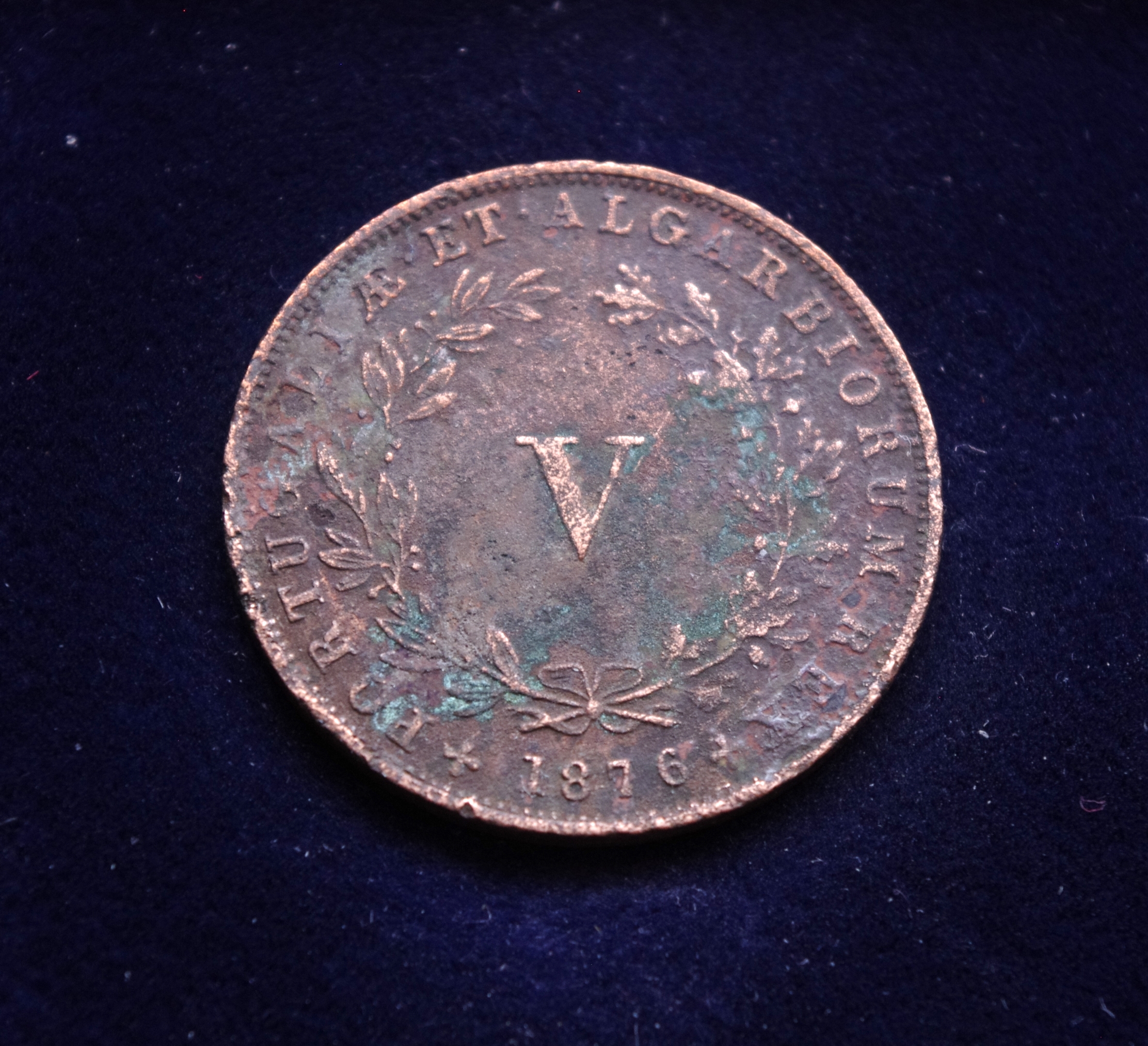 Portugalija, 5 realai 1876m E