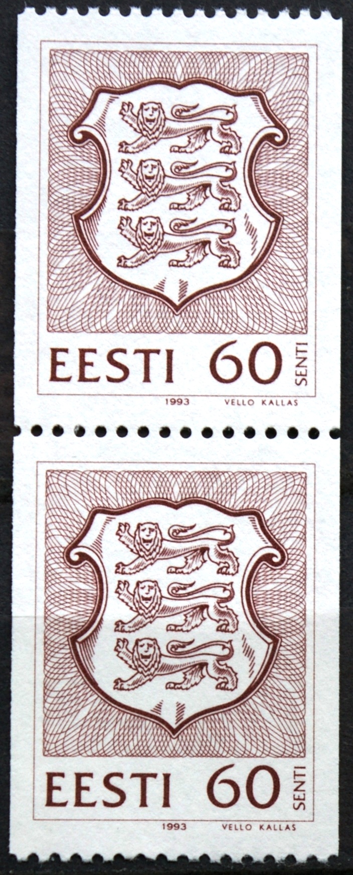 Estija, vertikali pora MiNr 198 MNH**
